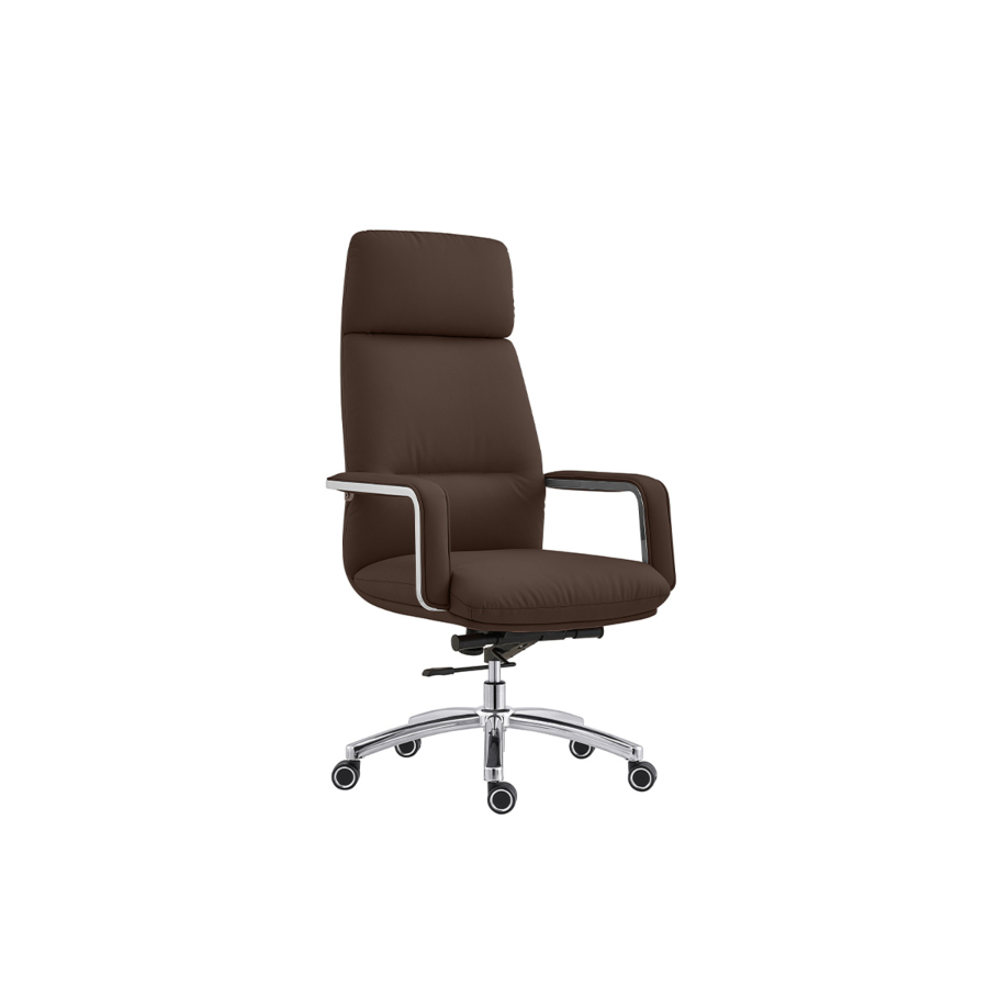 FAUTEUIL PRESIDENT ZENITH - Marron Chaises avec accoudoir
