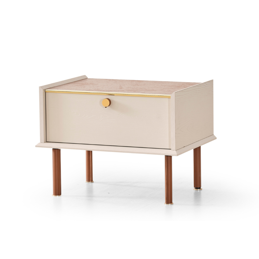 TABLE DE CHEVET PRIME – Marron / Beige Promos printemps