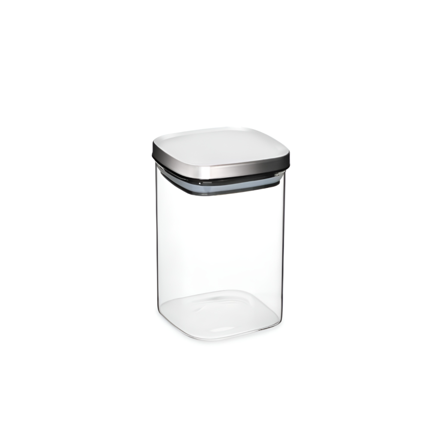 Bocal En Verre Avec Couvercle Inox 1100ml - Blanc Soldes été vague 2