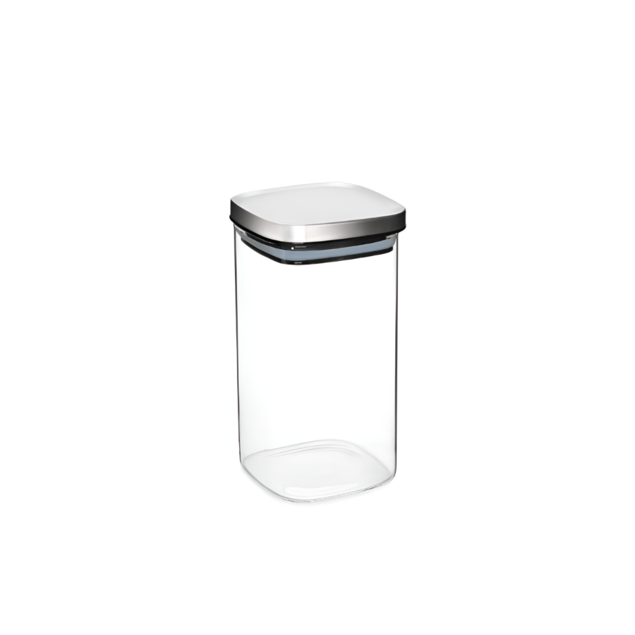 Bocal En Verre Avec Couvercle Inox 1400ml - Blanc Soldes été vague 2