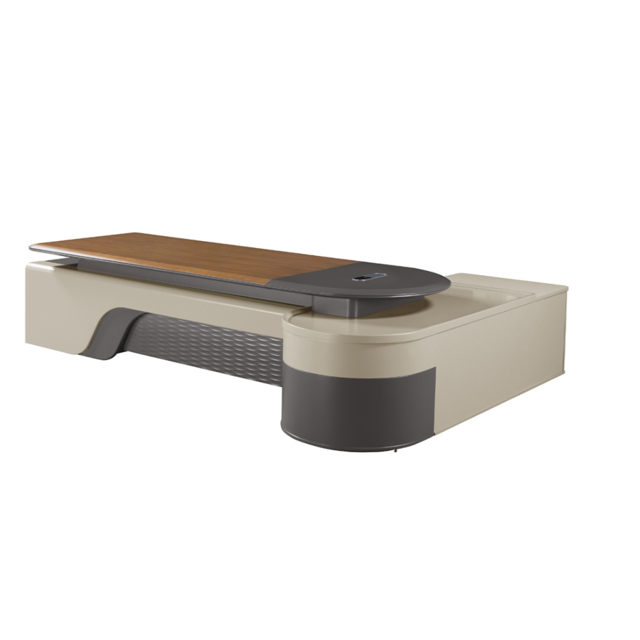 Bureau Présidentiel CASCADE VENEER Gauche 320cm - Marron / Taupe Bureau Professionnel