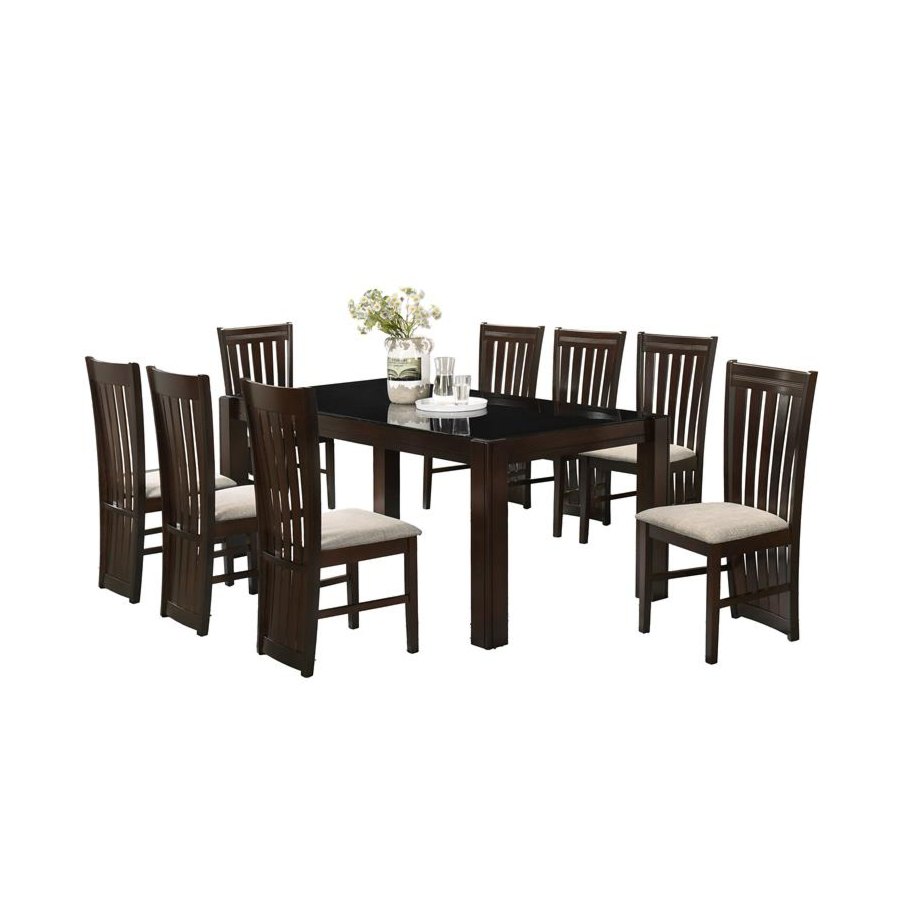 SET BARISTA TABLE + 8 CHAISES - Marron Séjour