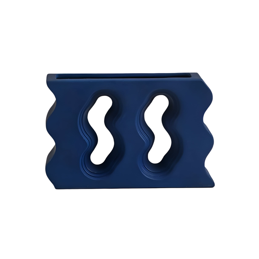 VASE En Céramique 16cm -Bleu Accessoires