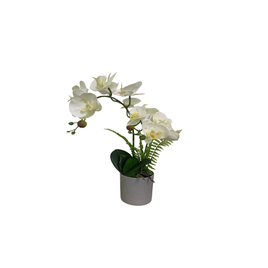 ORCHIDEE ARTIFICIELLE AVEC POT 26x20x50cm - Blanc Plantes et fleurs artificielles