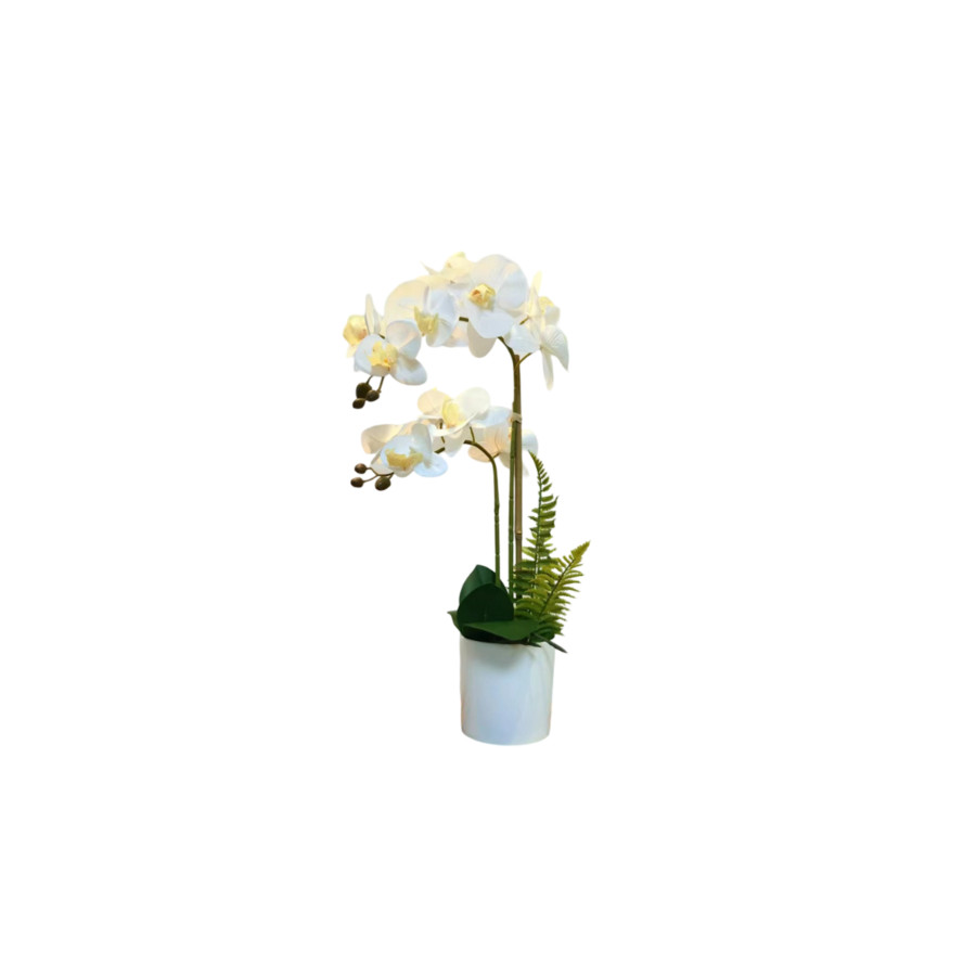 ORCHIDÉE ARTIFICIELLE EN POT 23x23x54cm - Blanc Plantes et fleurs artificielles