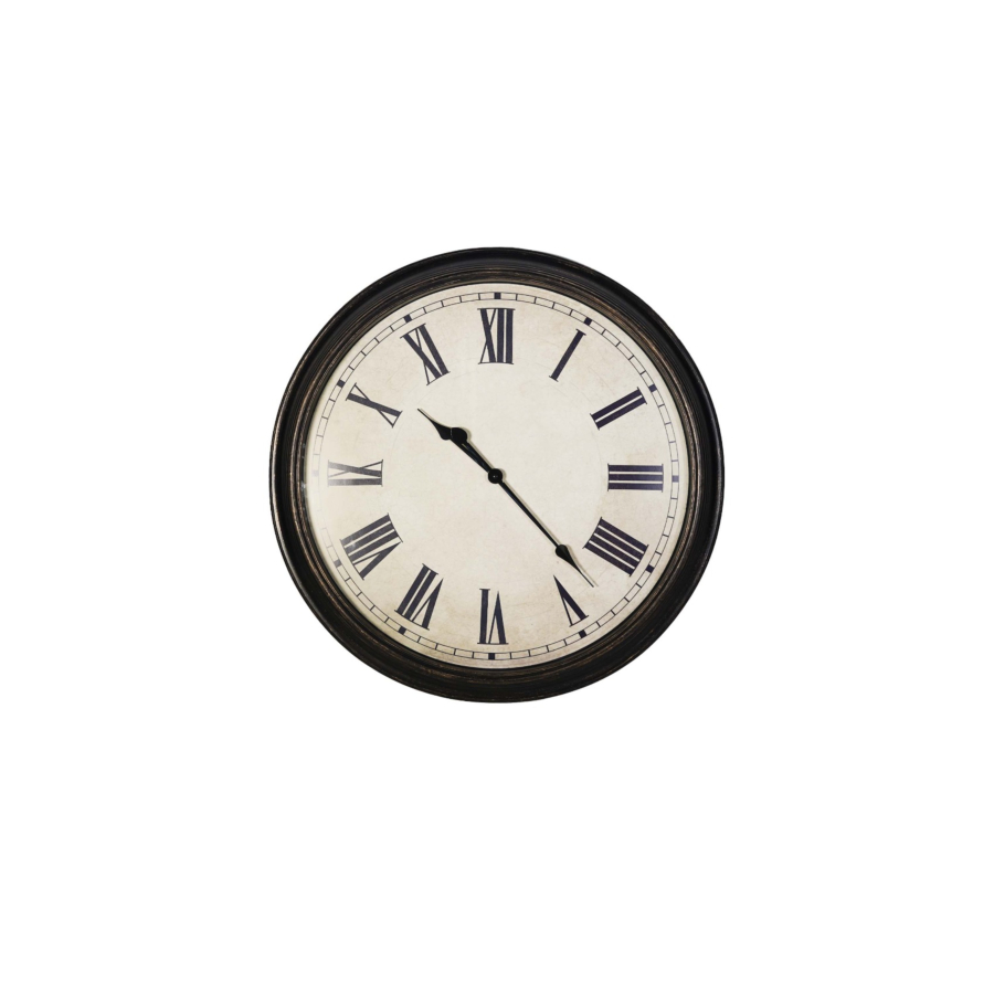HORLOGE MURALE 65.2x4x65.2 -Noir Soldes été