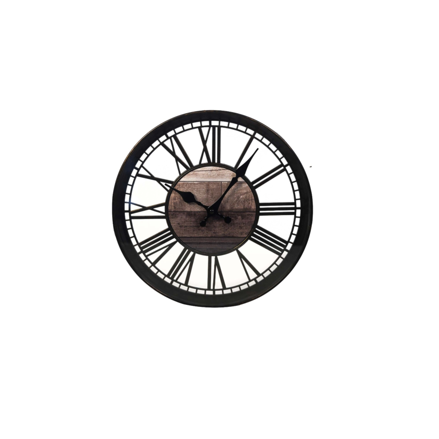 HORLOGE MURALE 30.5x30.5x4cm -Noir Soldes été