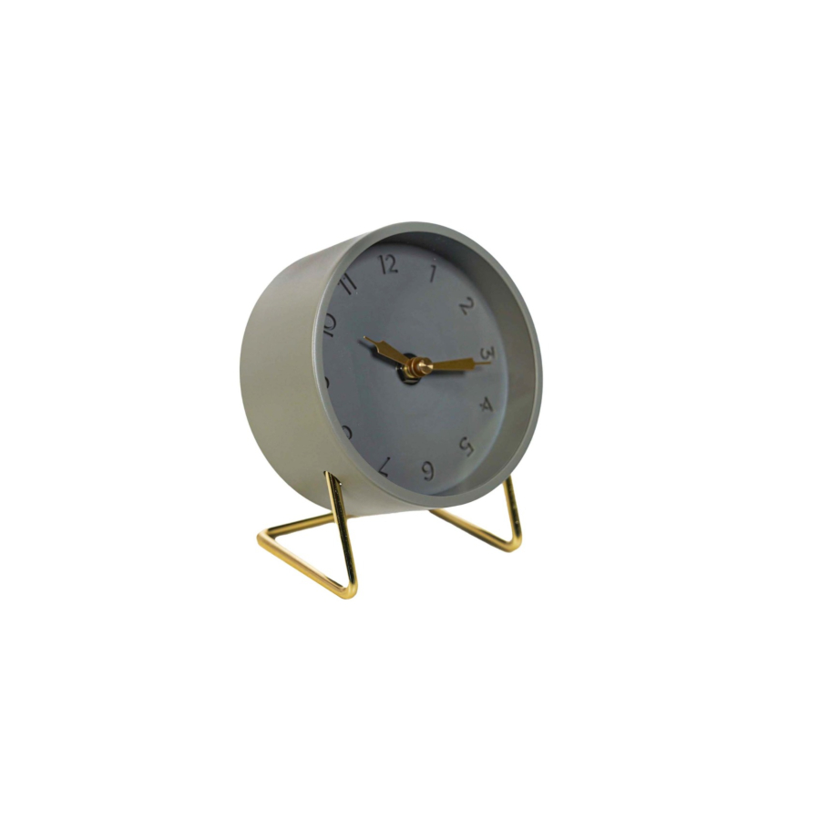 HORLOGE SUR PIED 12.3x15x11cm - Gris Décorations
