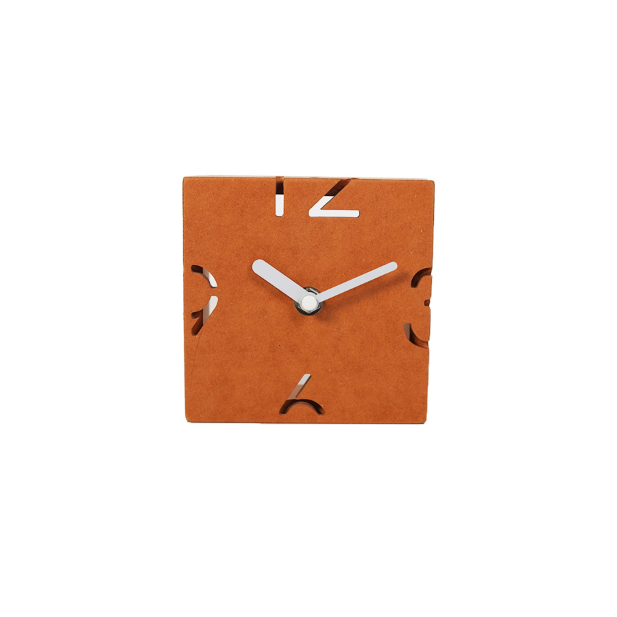 HORLOGE MURALE 12x4.5x12cm - Orange Décorations