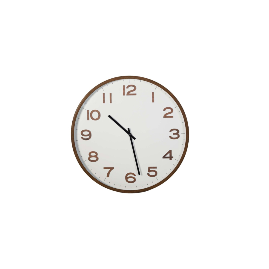 HORLOGE MURALE 50.8x5cm - Marron Décorations