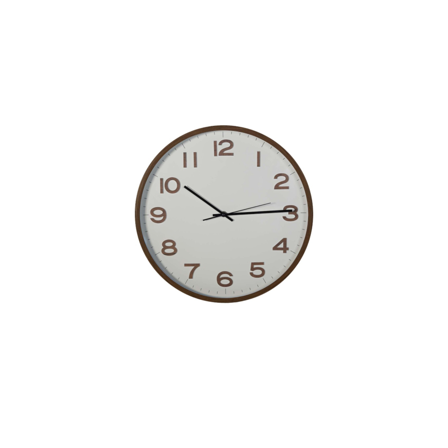 HORLOGE MURALE 40.7x4.5cm - Marron Décorations