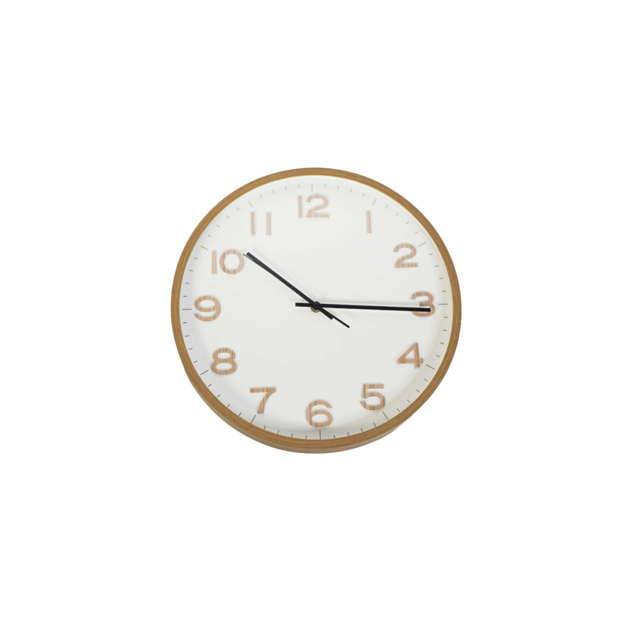 HORLOGE MURALE 35.6x35.6x4.3cm - Beige Décorations