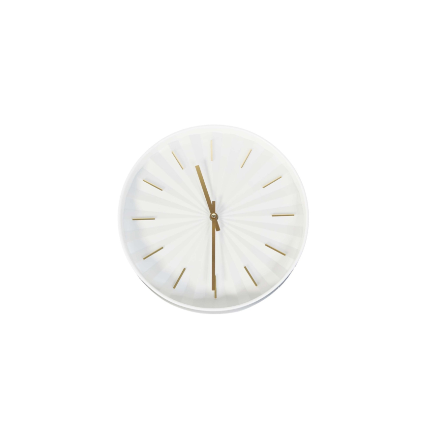 HORLOGE MURALE 30.6x30.6x4.5cm - Blanc Décorations