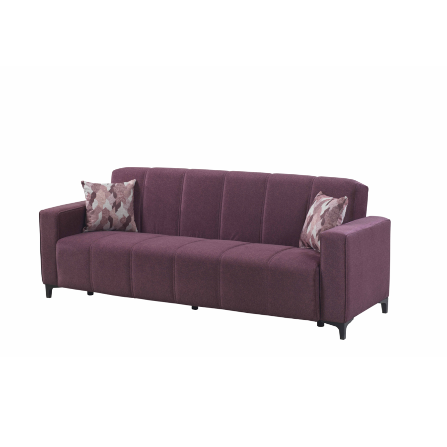 Canapé lit NORTH Avec Fonction Rangement - Aubergine Sofa