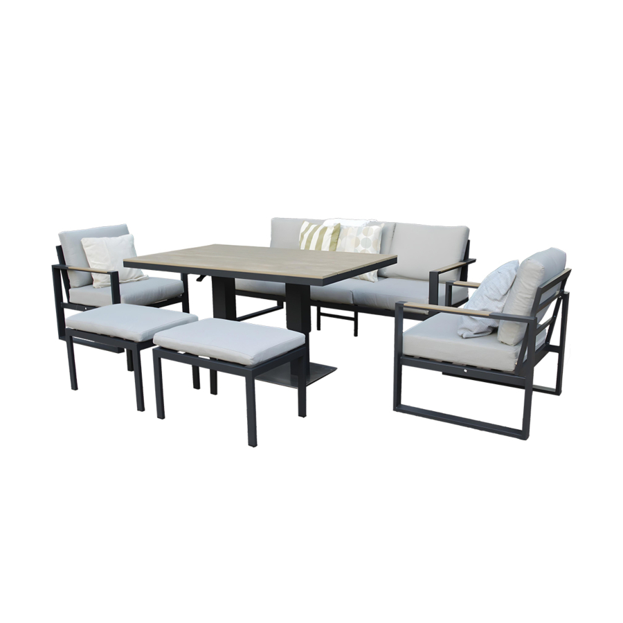 Salon De Jardin EVASION - Gris Meubles jardin