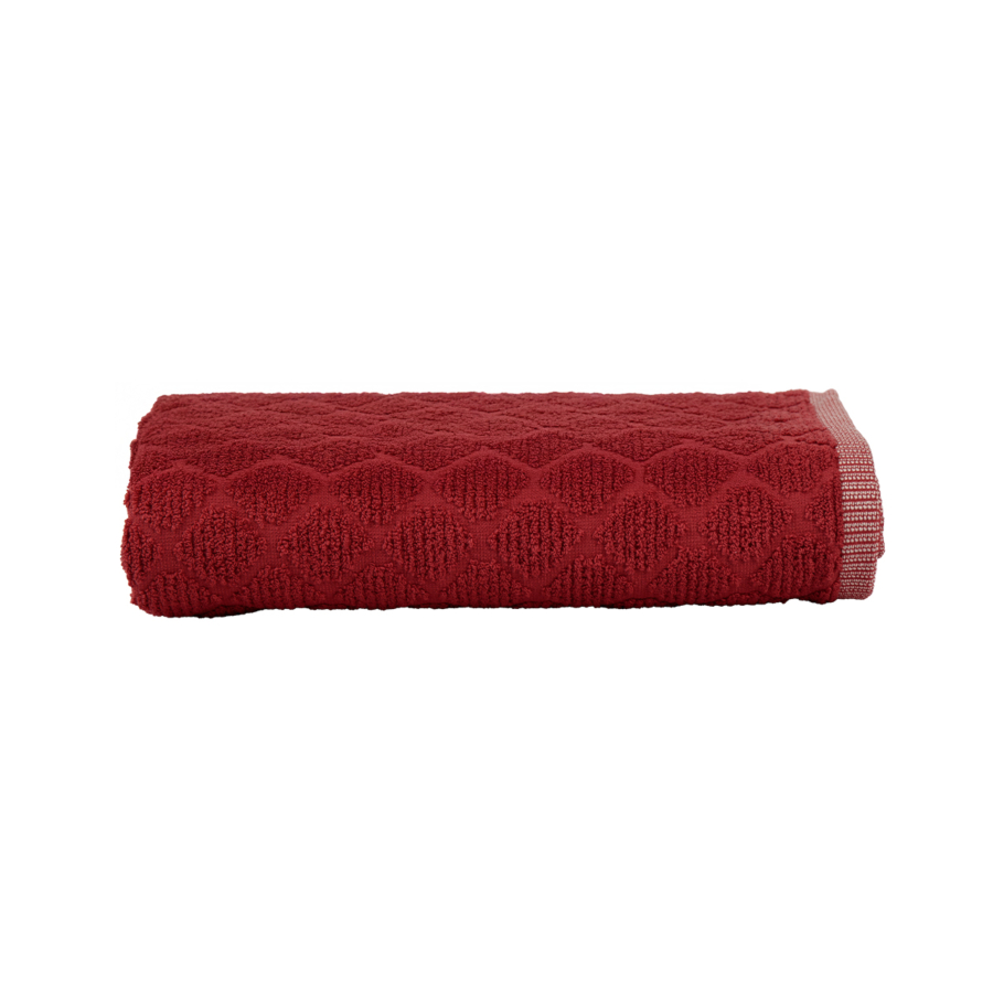 MAXI DRAP DE BAIN JAQUARD 70X140 CM - Bordeaux Textile