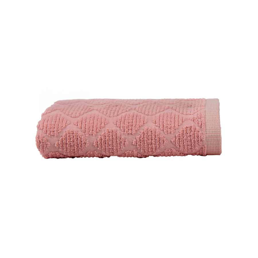SERVIETTE INVITÉ JAQUARD 30x50 CM - Rose Textile