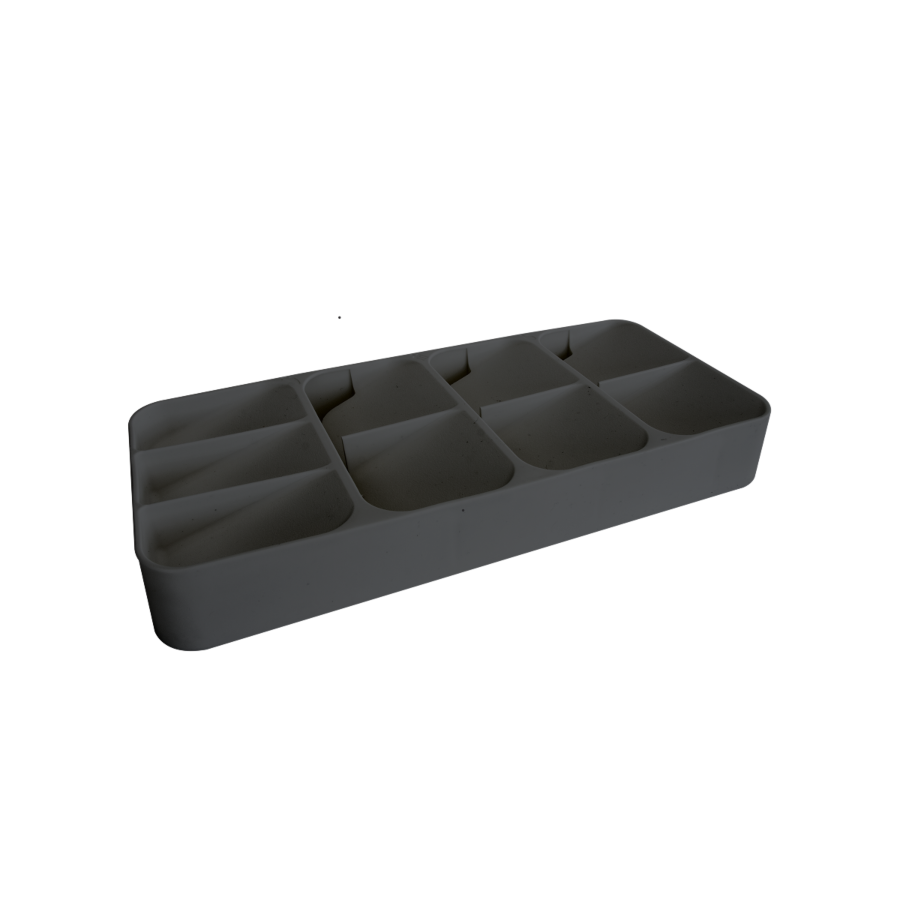 ORGANISATEUR DE COUVERTS 9 CELLULES - Gris Foncé Accessoires-rangements