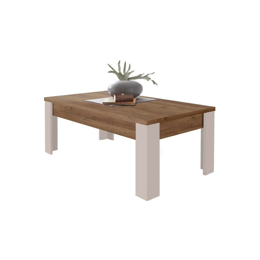 Table basse PRATICO - Marron / Beige Soldes été