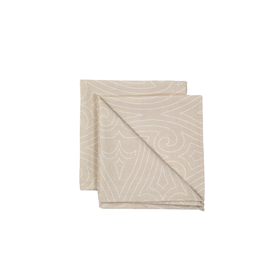 PACK 2 SERVIETTES 38x38 - Beige Textile Ramadan