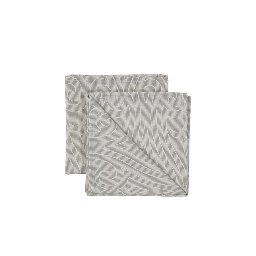 PACK 2 SERVIETTES 38x38 - Gris Textile Ramadan