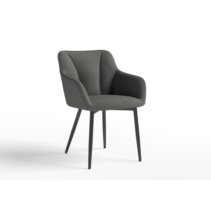 FAUTEUIL ANGUS - Blanc / Noir Fauteul simple