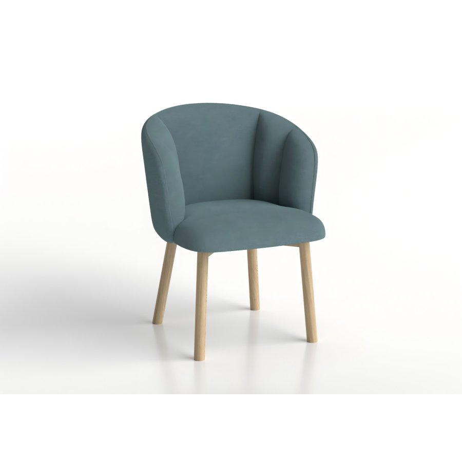 FAUTEUIL DORA PIEDS EN BOIS Fauteul simple