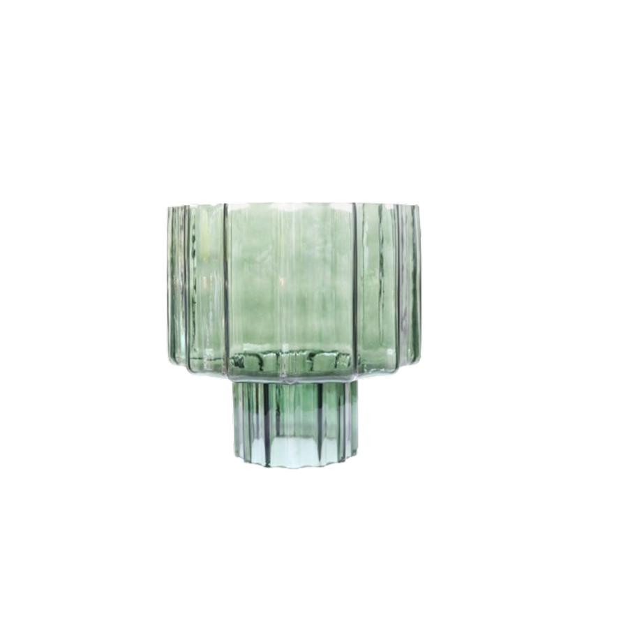 VASE ELYSEE 17.5x17.5x18.5CM - VERT Vases