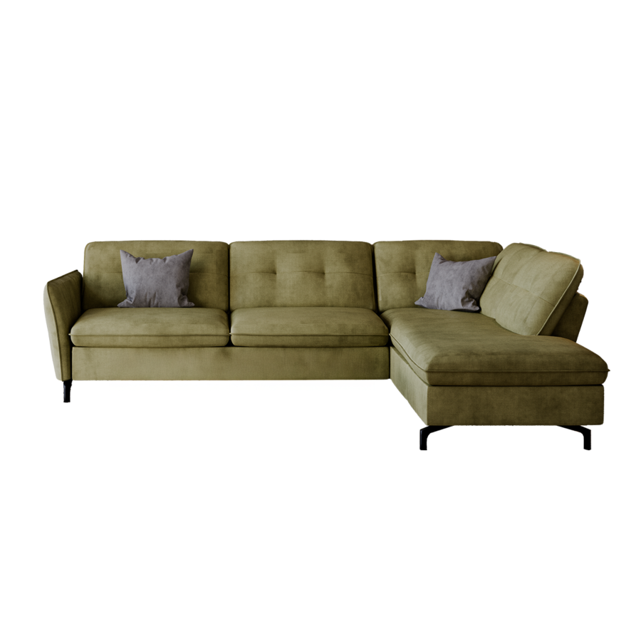 Canapé d'angle Droit OSLO - Vert Soldes été vague 2