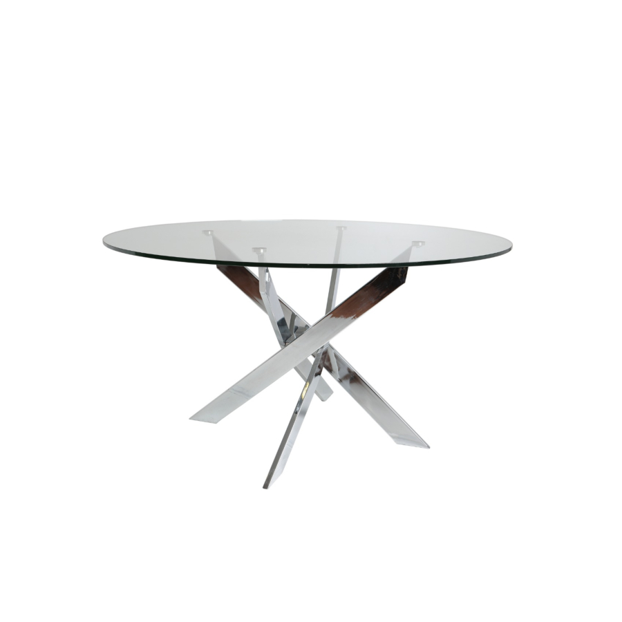 TABLE RONDE RUTH 140cm - Chromé Séjour