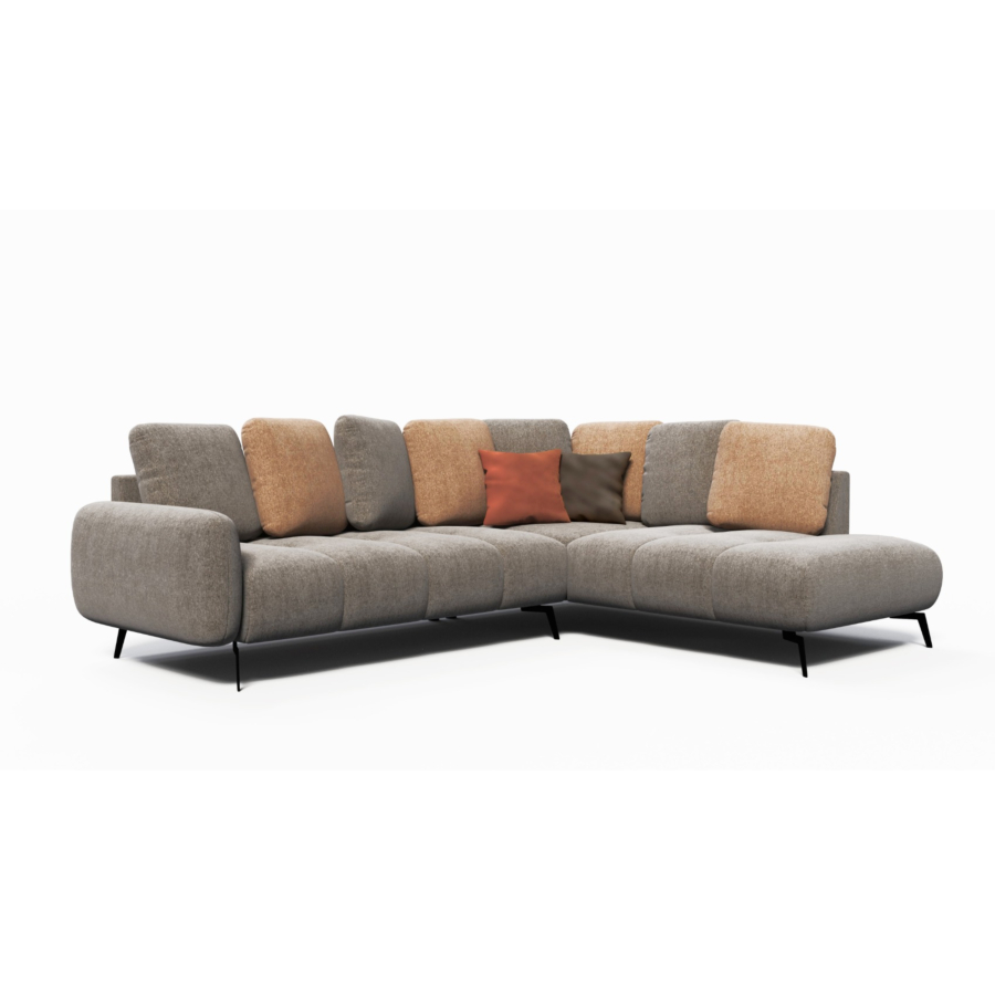 CANAPE D'ANGLE PRALIN MERIDIENNE DROITE - Marron Sofa