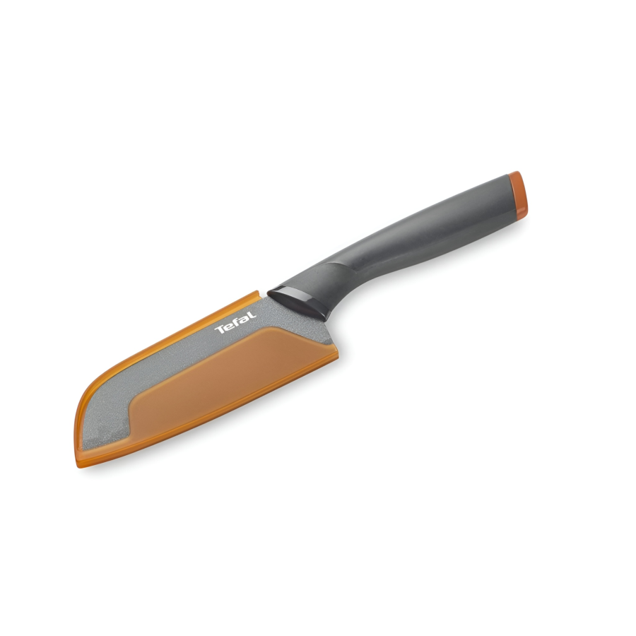 Couteau + Couvercle Fresh Kitchen Santoku 12cm - Orange Cuisson et préparation