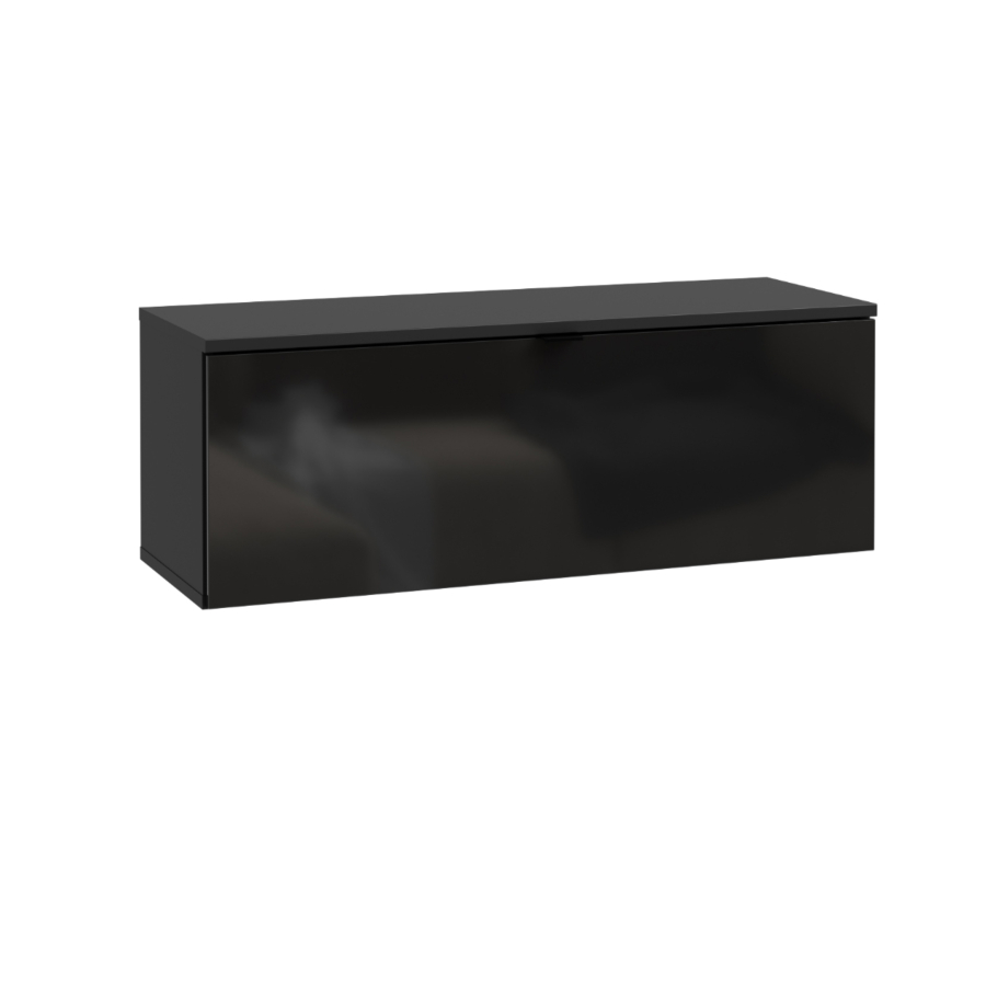 Meuble TV LIBERTAD 99,9cm - Noir Laqué Séjour