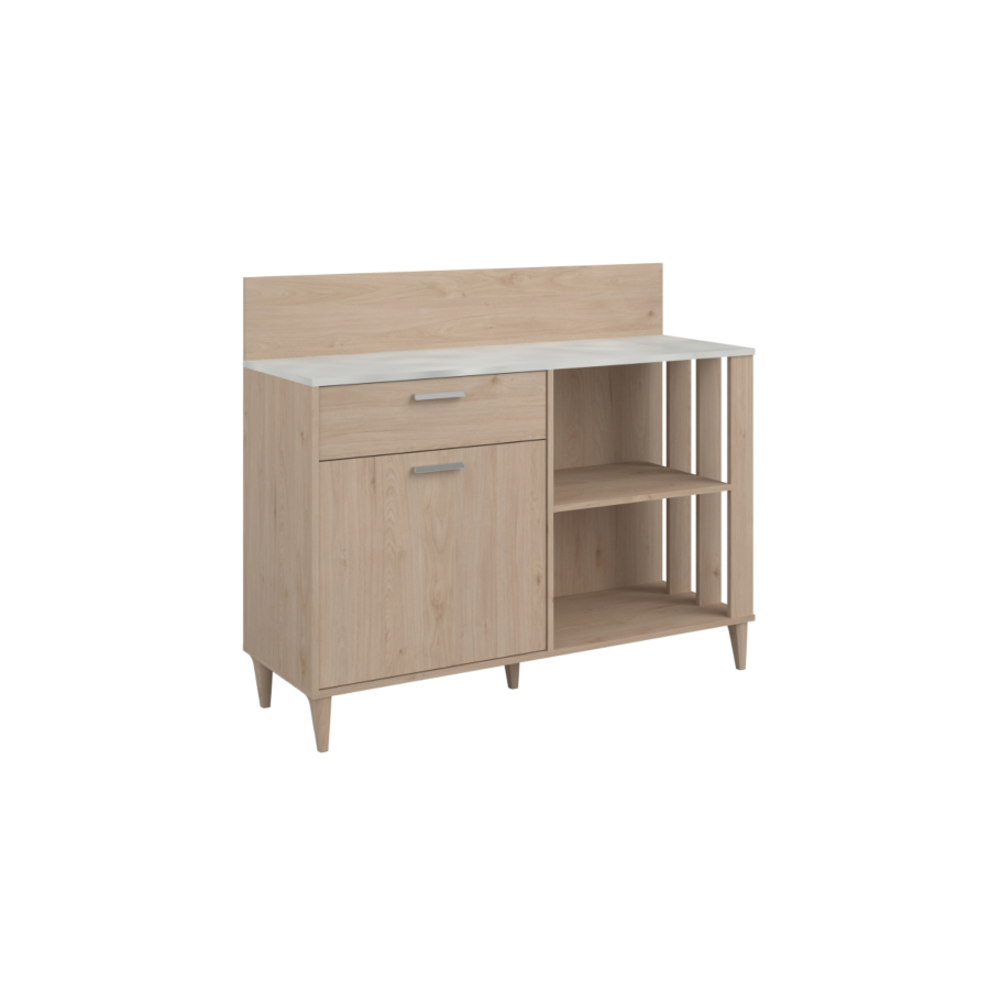 Meuble Multifonctions GALA 1 Porte + 1 Tiroir - Chêne Soldes été vague 2