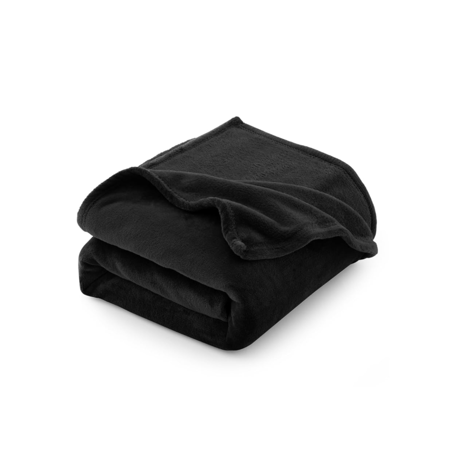 Couverture Flanelle Miko & Mino - Noir Spécial HIVER