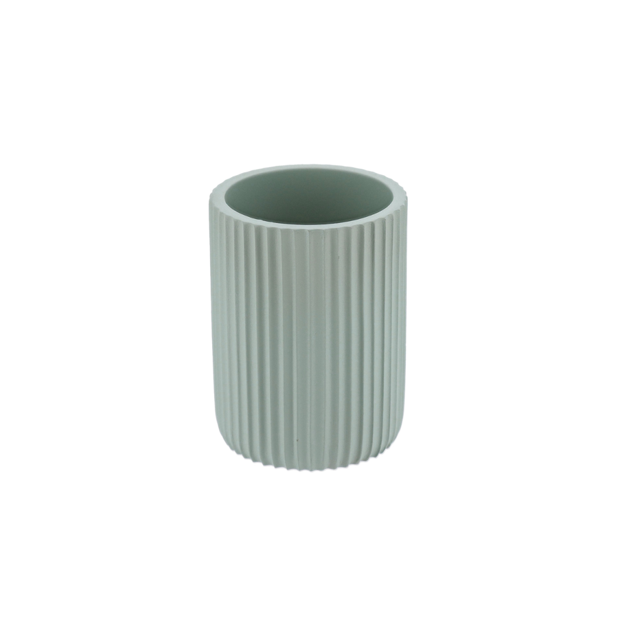 GOBELET STRIÉ ARRONDI - Vert Salle de bain