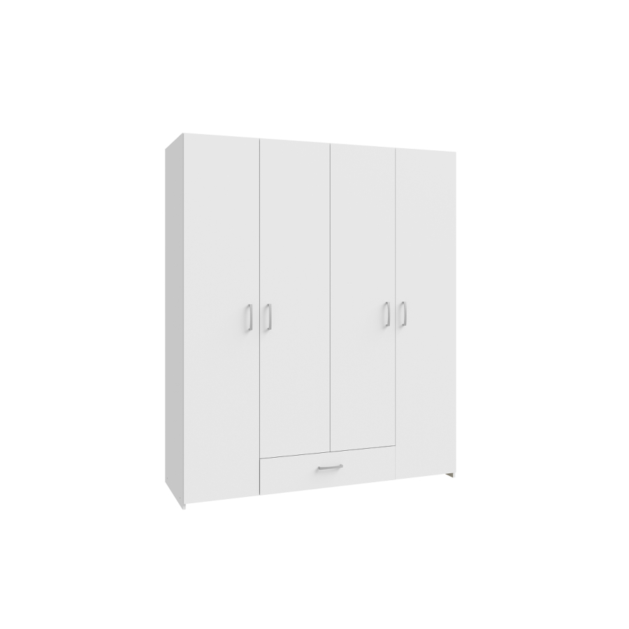ARMOIRE ECONOBOX 4 Portes - Blanc Soldes été vague 2