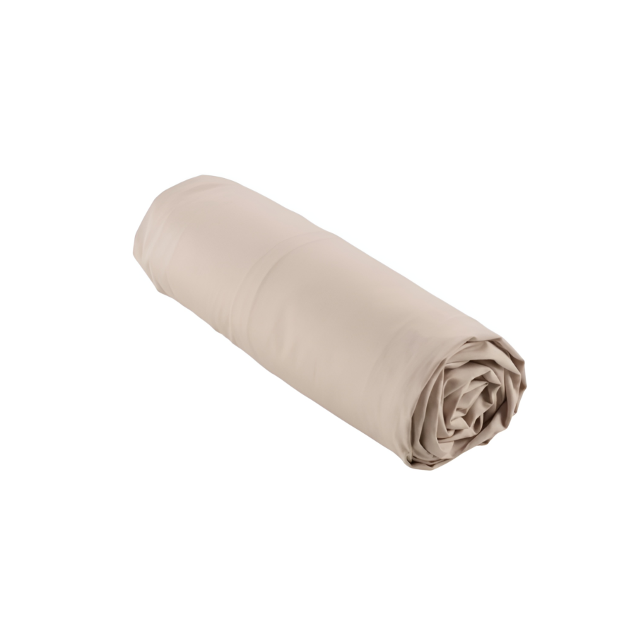Drap Housse Uni 160X200Cm - Beige Draps