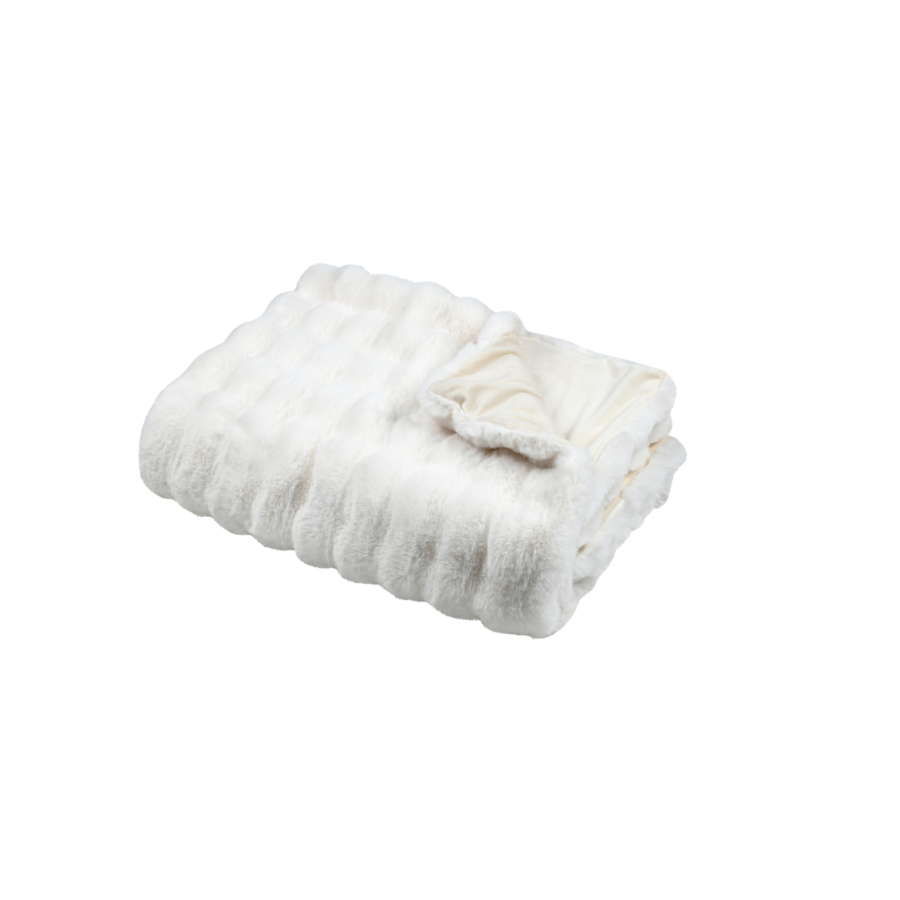 PLAID FOURRURE NEBRASKA 180X220CM - ÉCRU Plaid et couvertures