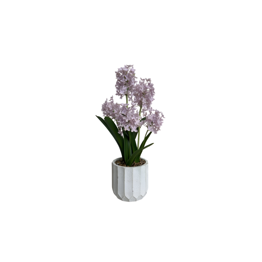 PLANTE ARTIFICIELLE HYACINTH AVEC POT 45CM - MAUVE Plantes et fleurs artificielles