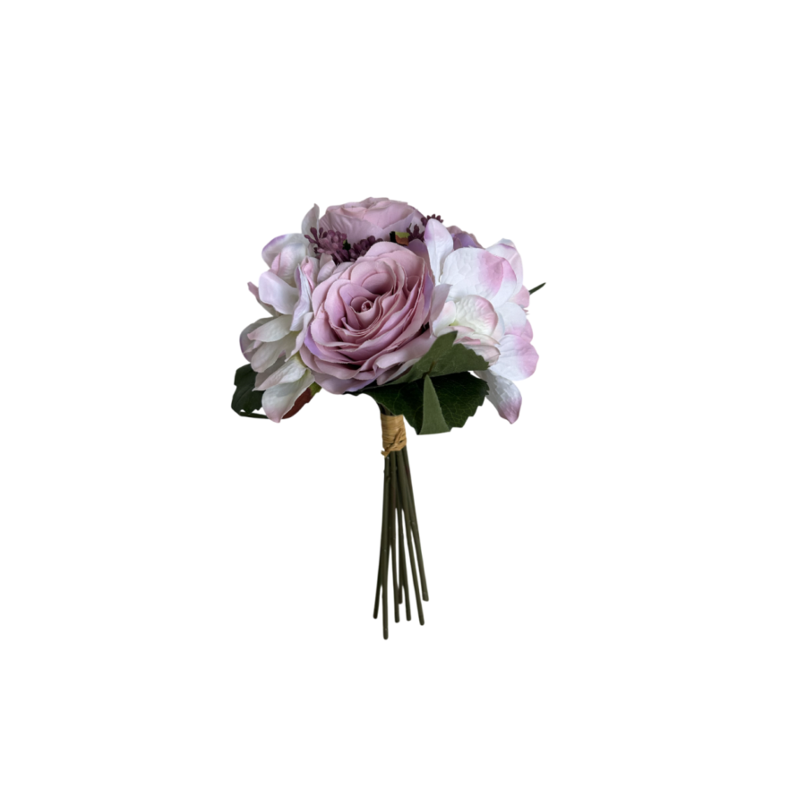 Bouquet De Roses Artificielles 31Cm - Mauve Plantes et fleurs artificielles