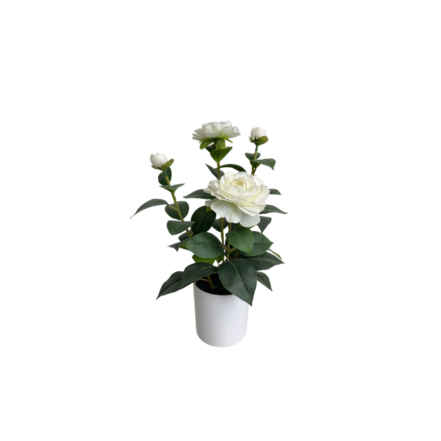 PLANTE ARTIFICIELLE BLANCHE GARDENIA AVEC POT 39CM - BLANC Plantes et fleurs artificielles