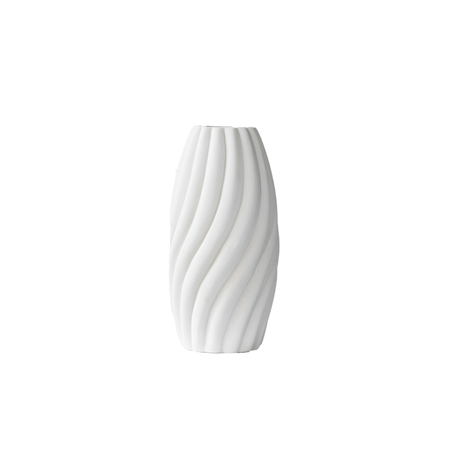 VASE ONDULE 9.3x17.2x3.5 CM - BLANC Vases