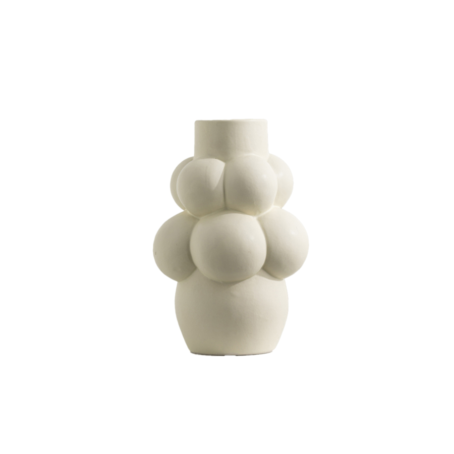 VASE BUBBLE MAT 15x22.3x6CM - BEIGE Vases