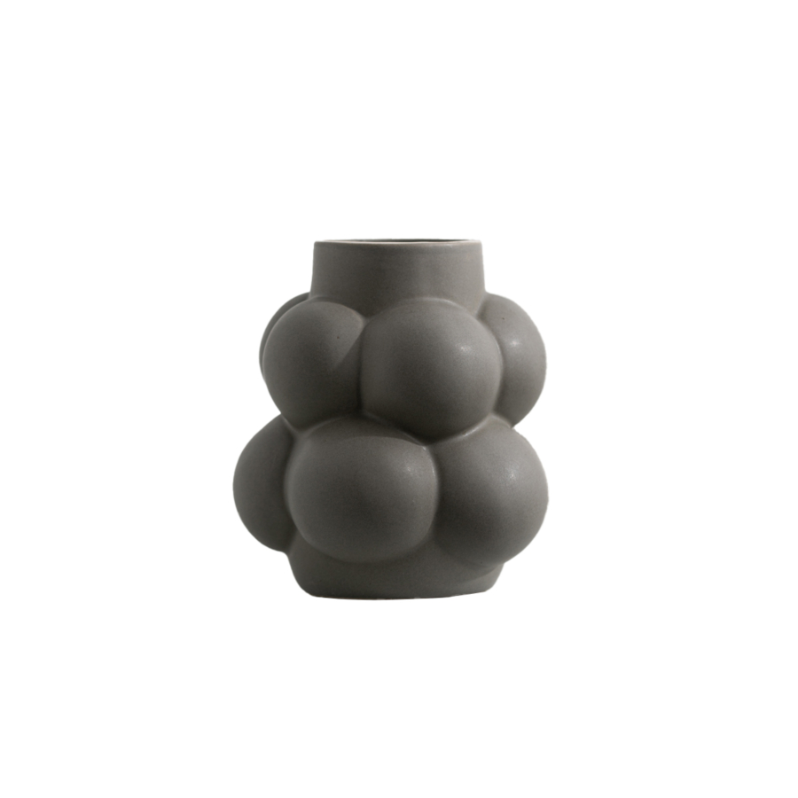 VASE BUBBLE MAT 13x14.5x6CM - GRIS CLAIR Vases
