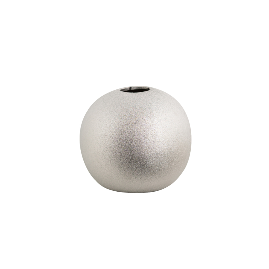 VASE BOULE 8.2x7.6x2.5CM - ARGENTÉ Vases