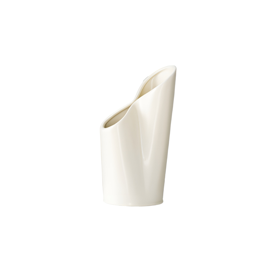 VASE AVEC COL ENROULE 9x23.6x11 CM - CRÈME Vases