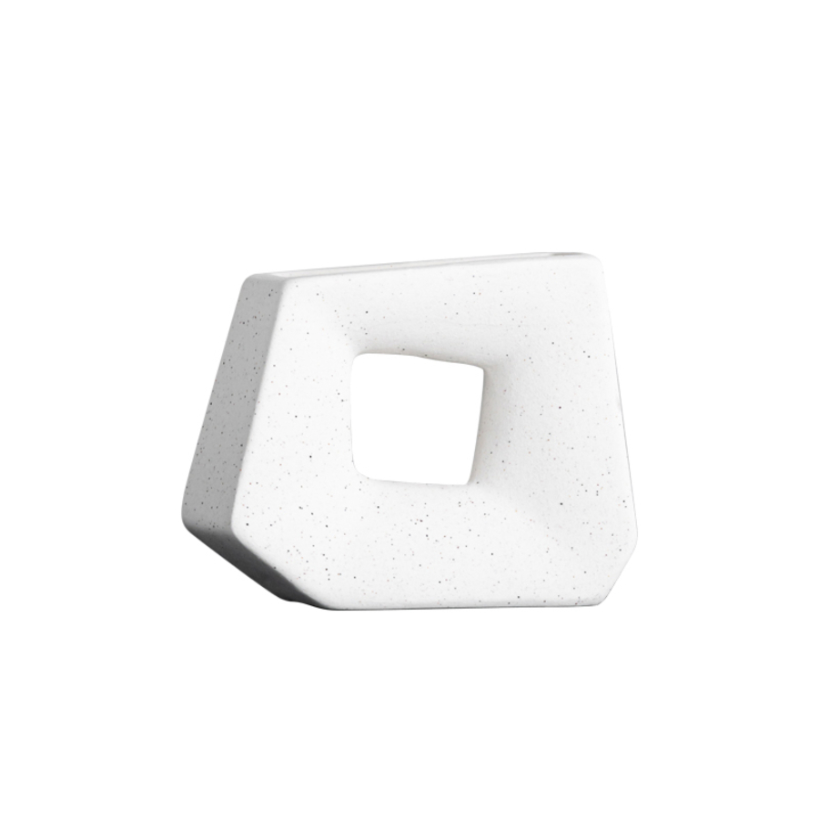 VASE AJOURÉ 13x10.4x10.2CM - BLANC Vases