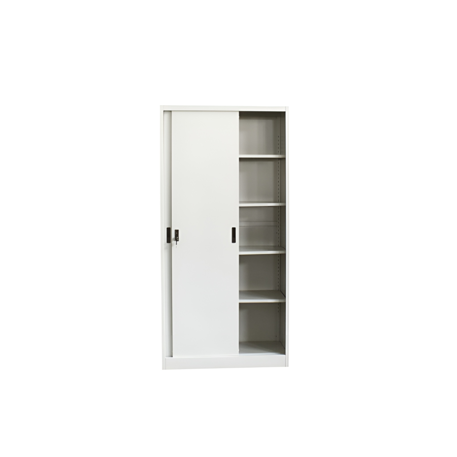 Armoire Rangement Solidis 185Cm – Blanc Crème Armoires et Bibliothèques de Bureau