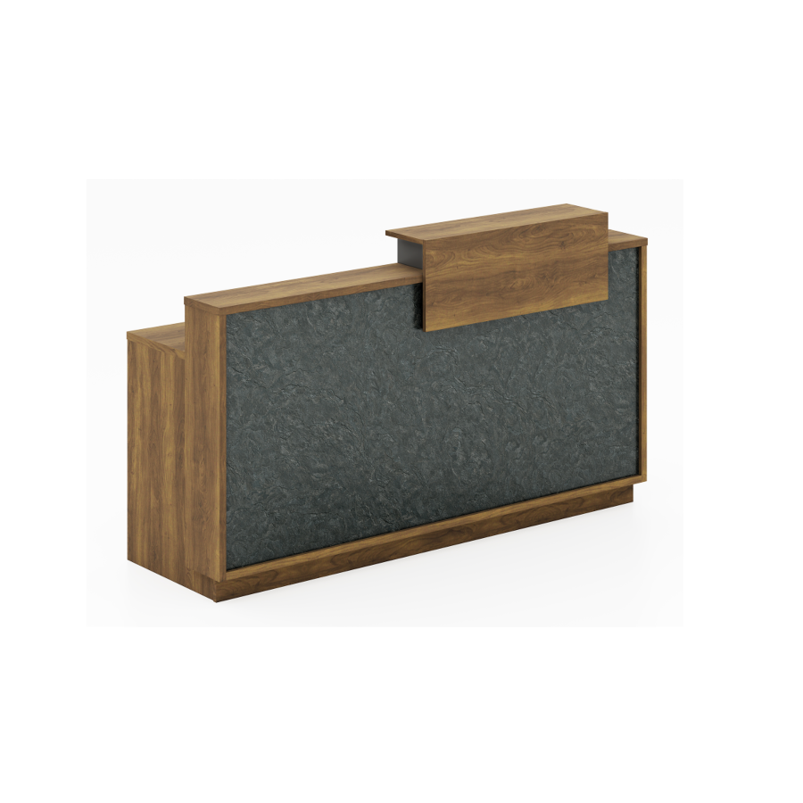 Comptoir De Réception Start Pro 180Cm - Noyer/Gris Comptoirs d'Accueil